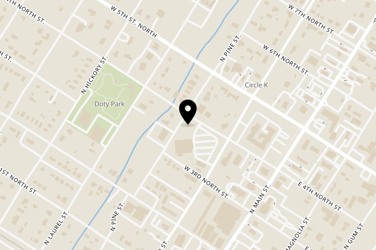 Map showing the location of Myles and Jun Yakitori Japanese Char Grill on 212 W 4th St N #101 in Summerville